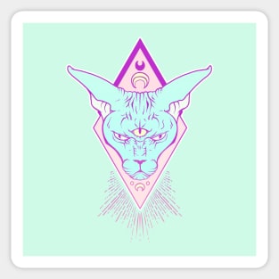 Magic Sphynx Cat With Third Eye Sticker